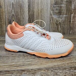 Women's Size 8 Adidas Adipure Sport Spikeless Golf Shoes White Coral DA9133‎